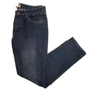 I.Q. & Company Pocketed Dark Washed Blue Jeans 12P